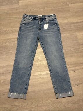 Kancan Jeans Size 31 Slim Straight Classic Light Medium Wash Mom Casual Summer